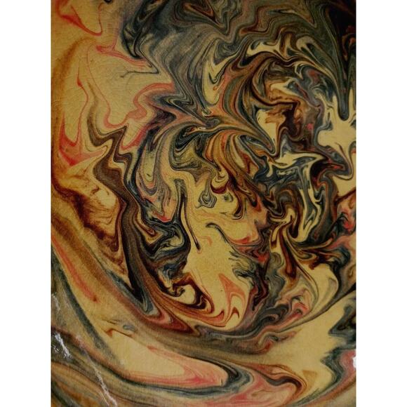 11" Spanish Pottery Swirl Hand Painted Bowl Glazed ARTSY Salad Nuts Candy Decor - Picture 11 of 16